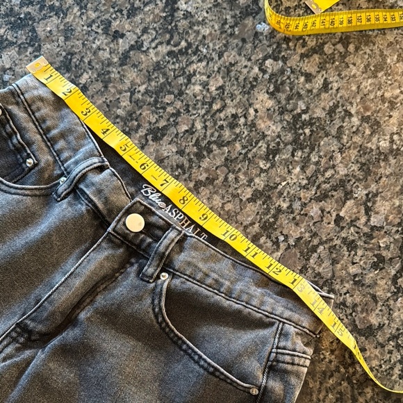 Blue Asphalt Gray Distressed Jean Shorts - Picture 7 of 9